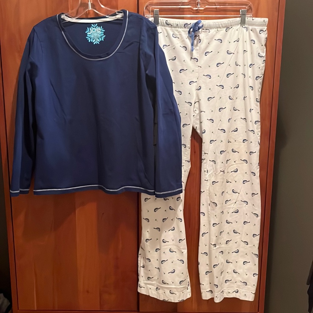 NWOT - XL - Joe Fresh - women’s pajamas - blue and white 100% cotton
